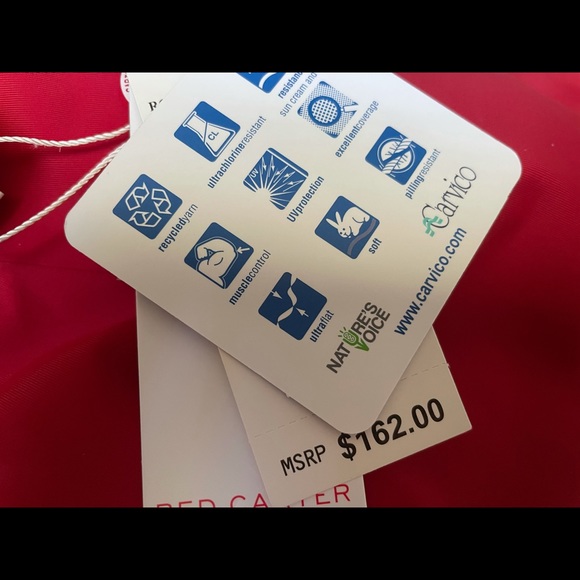 NWT Red Carter One-Shoulder Swimwear - Picture 4 of 5